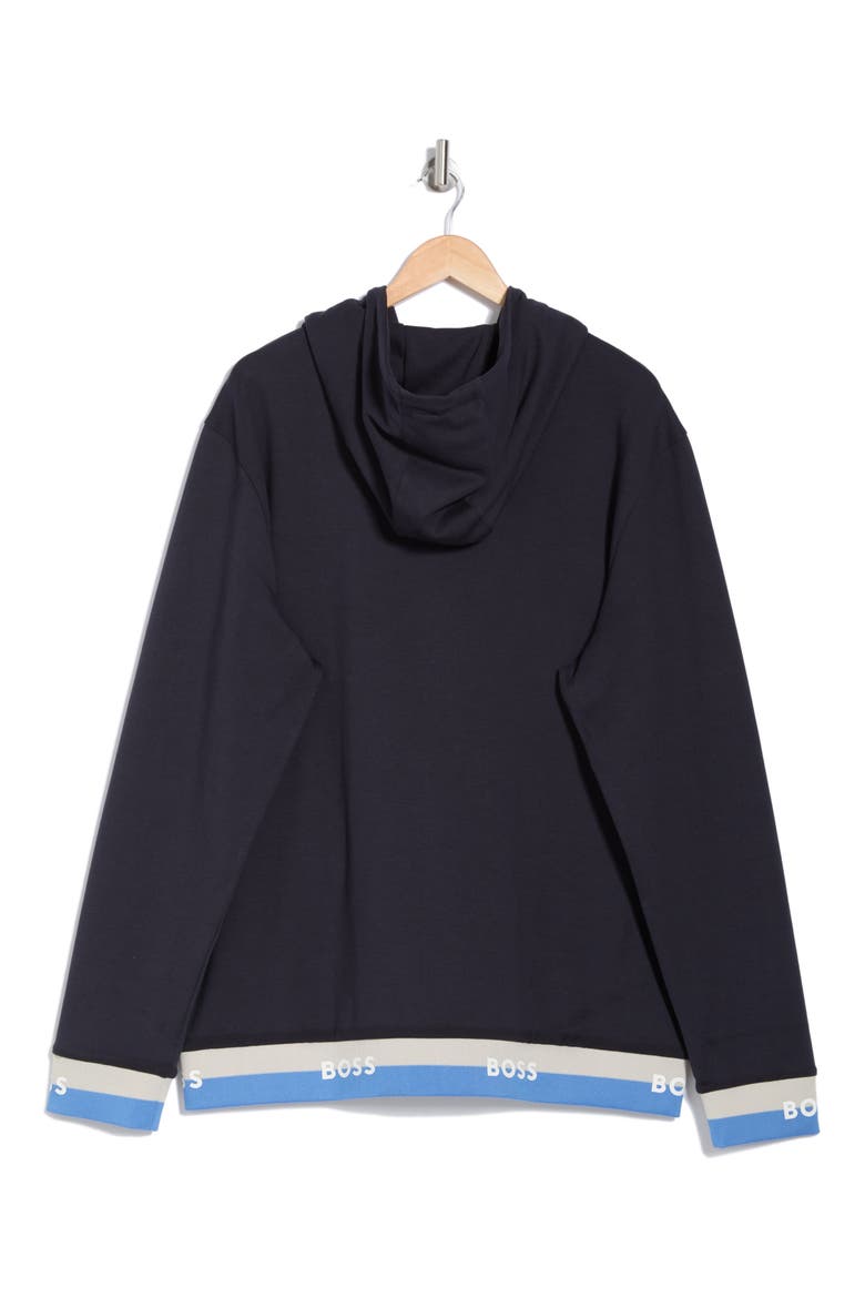 Seeger Stripe Hem Hoodie, Alternate, color, DARK BLUE