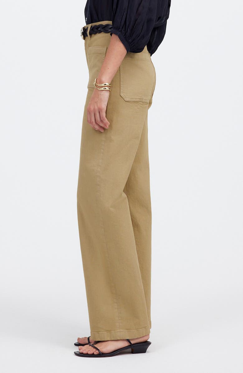 Madewell The Emmett Patch Pocket Wide Leg Pants, Alternate, color, Heritage Khaki
