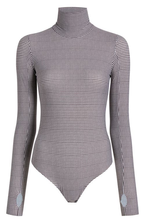 Commando Classic Turtleneck Microfiber Thong Bodysuit In Gray