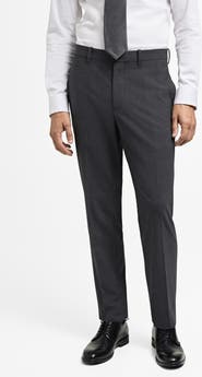 MANGO Prince of Wales Check Super Slim Fit Stretch Pants