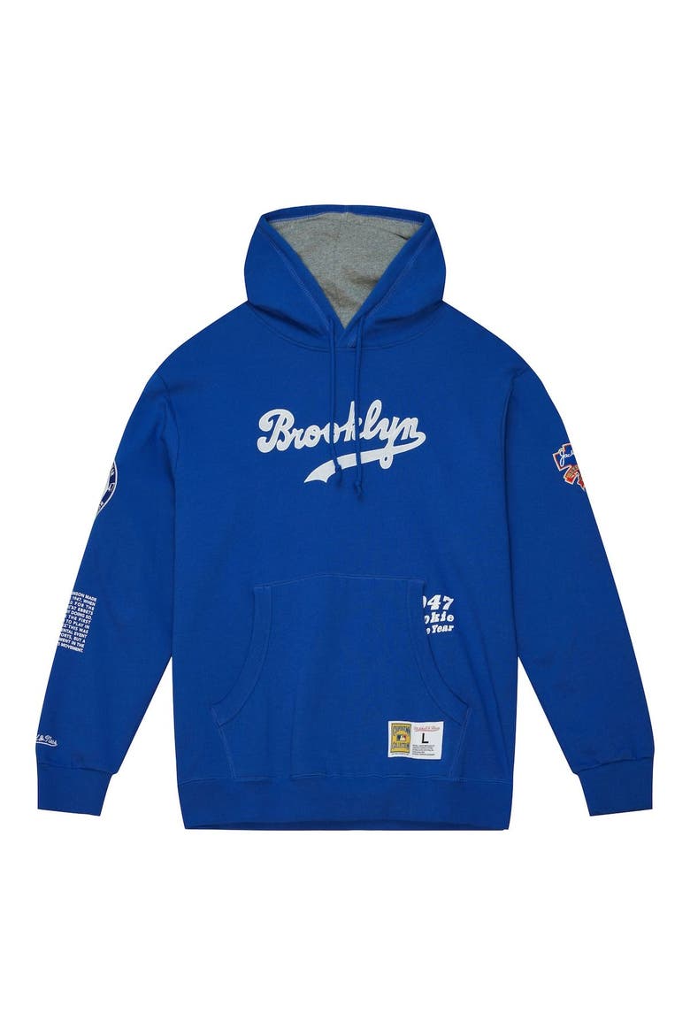 Men's Mitchell & Ness Jackie Robinson Royal Brooklyn Dodgers Cooperstown Collection Legends Fleece Pullover Hoodie, Alternate, color, Royal