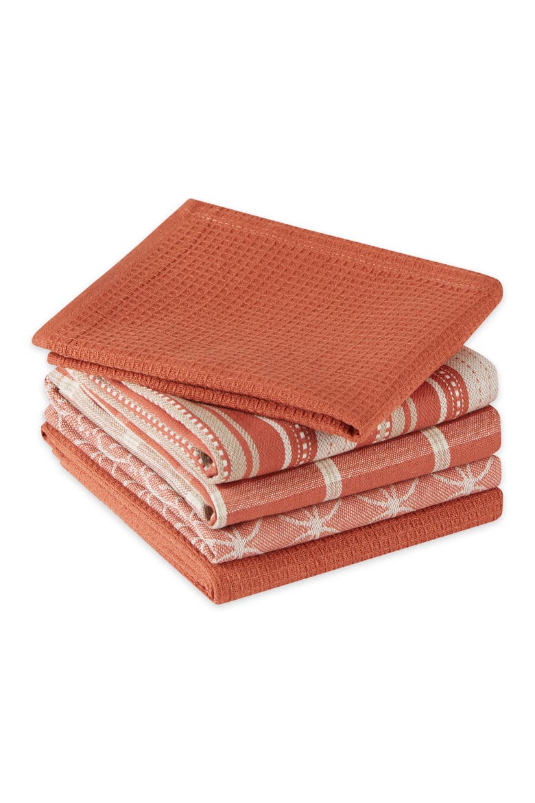 Everyday Assorted Dishtowel & Dishcloth Set/5, Alternate, color, Spice