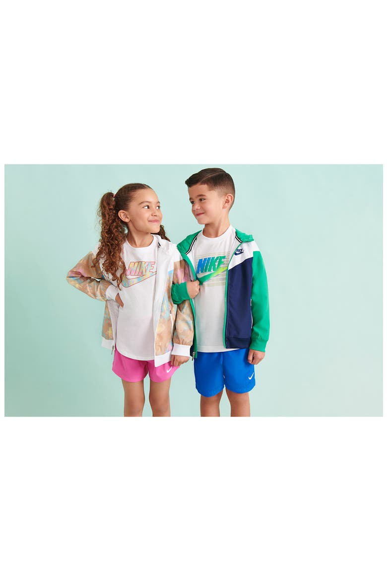 Kids' Windrunner Water Resistant Hooded Jacket, Alternate, color, STADIUM GREEN