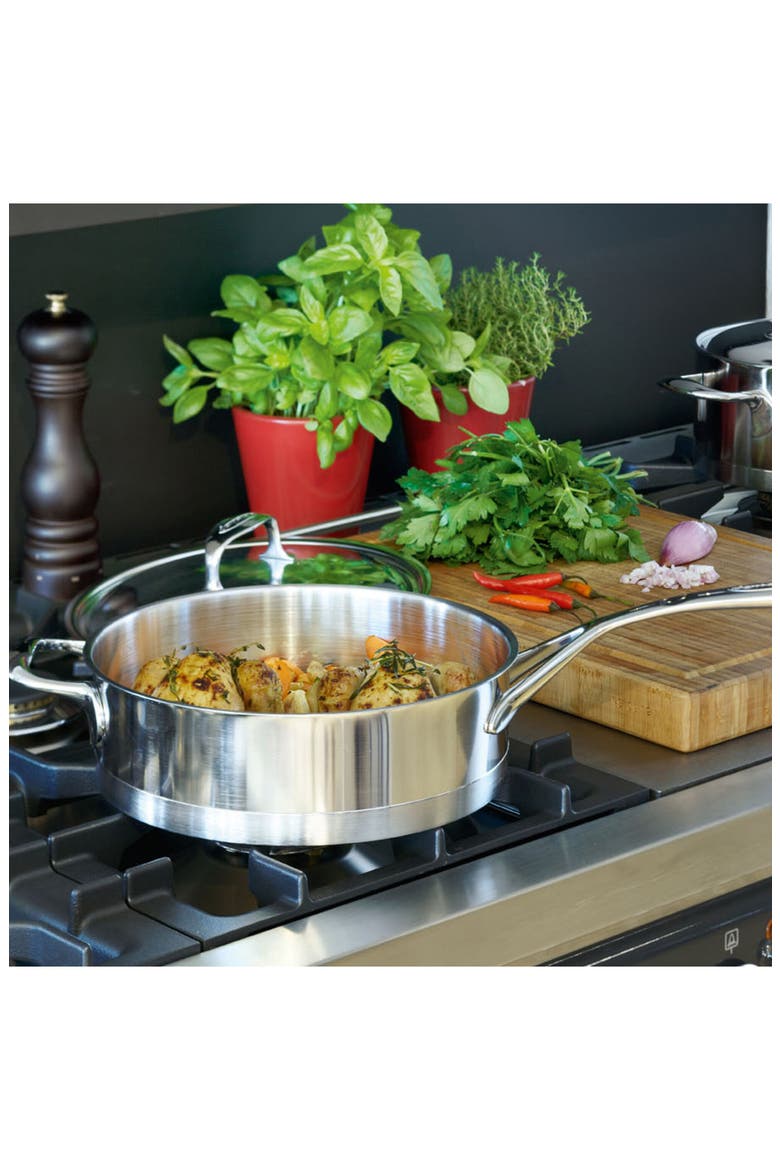 Atlantis 5-Quart Stainless Steel Sauté Pan With Helper Handle & Lid, Alternate, color, STAINLESS STEEL