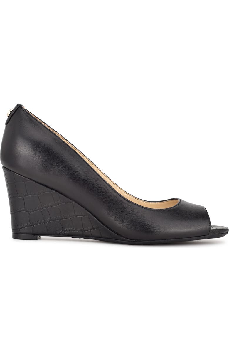 Nine West Cape Peep Toe Wedge, Alternate, color,