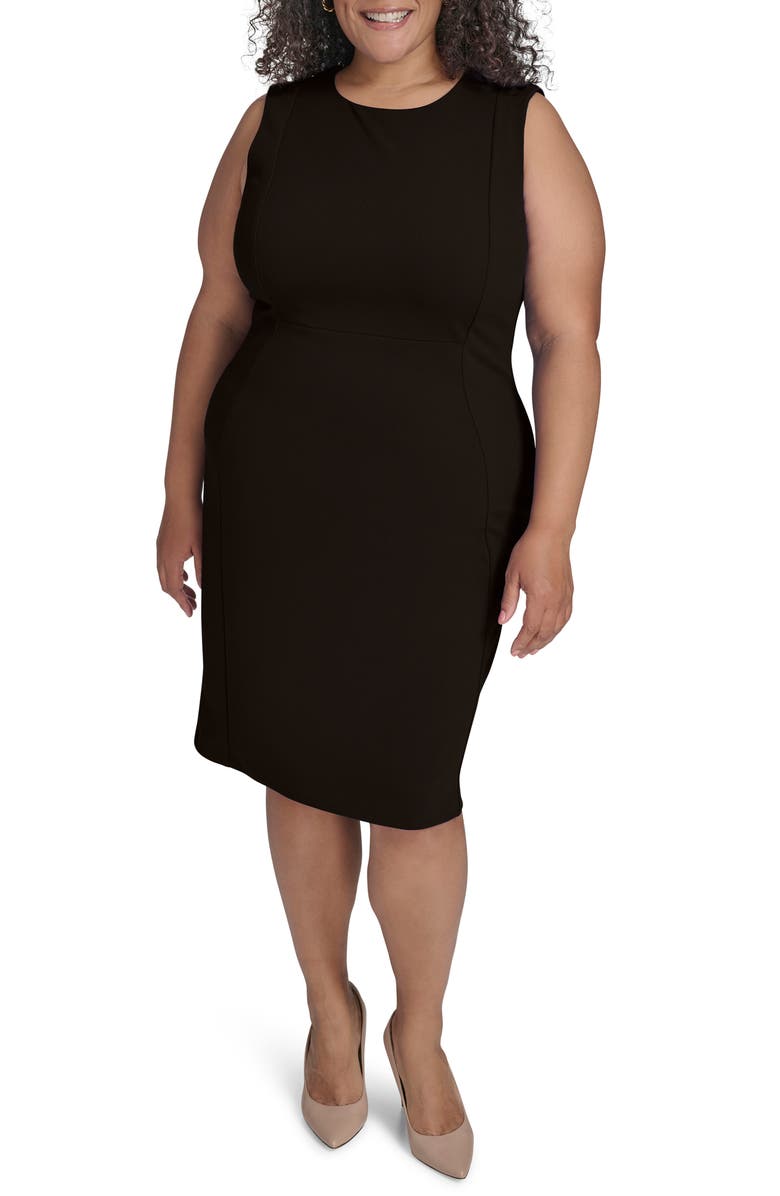 Calvin Klein Basic Sleeveless Sheath Dress, Main, color, Black