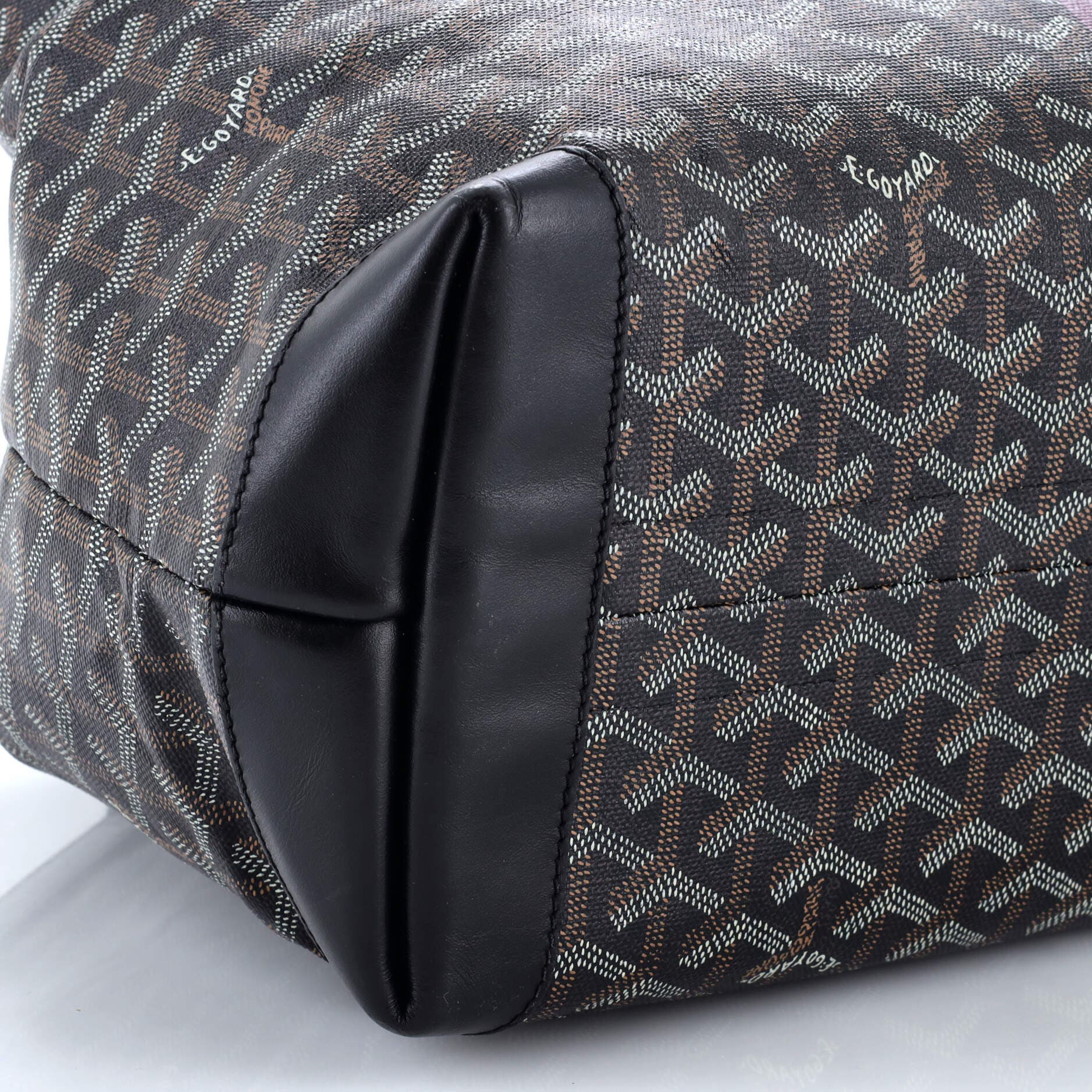 Pre-Owned Goyard Bellechasse Bag Coated Canvas PM, Alternate, color, Black