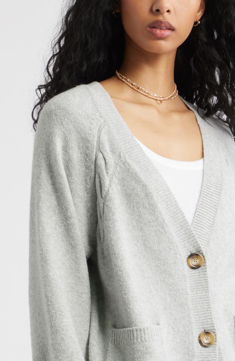 BP. Relaxed Everyday Cardigan, Alternate, color, Grey Soft Heather