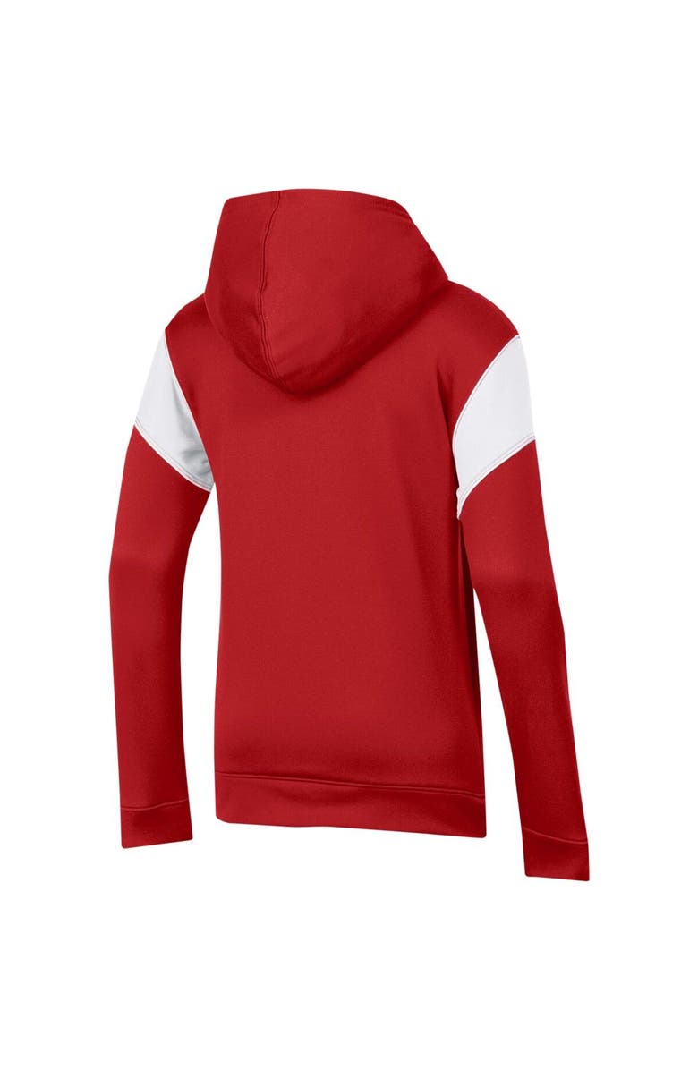 Under Armour Youth Under Armour Red Wisconsin Badgers Gameday Performance Pullover Hoodie, Alternate, color,