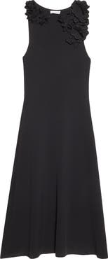 Altuzarra Woolfe Floral Appliqué Sleeveless Sweater Dress
