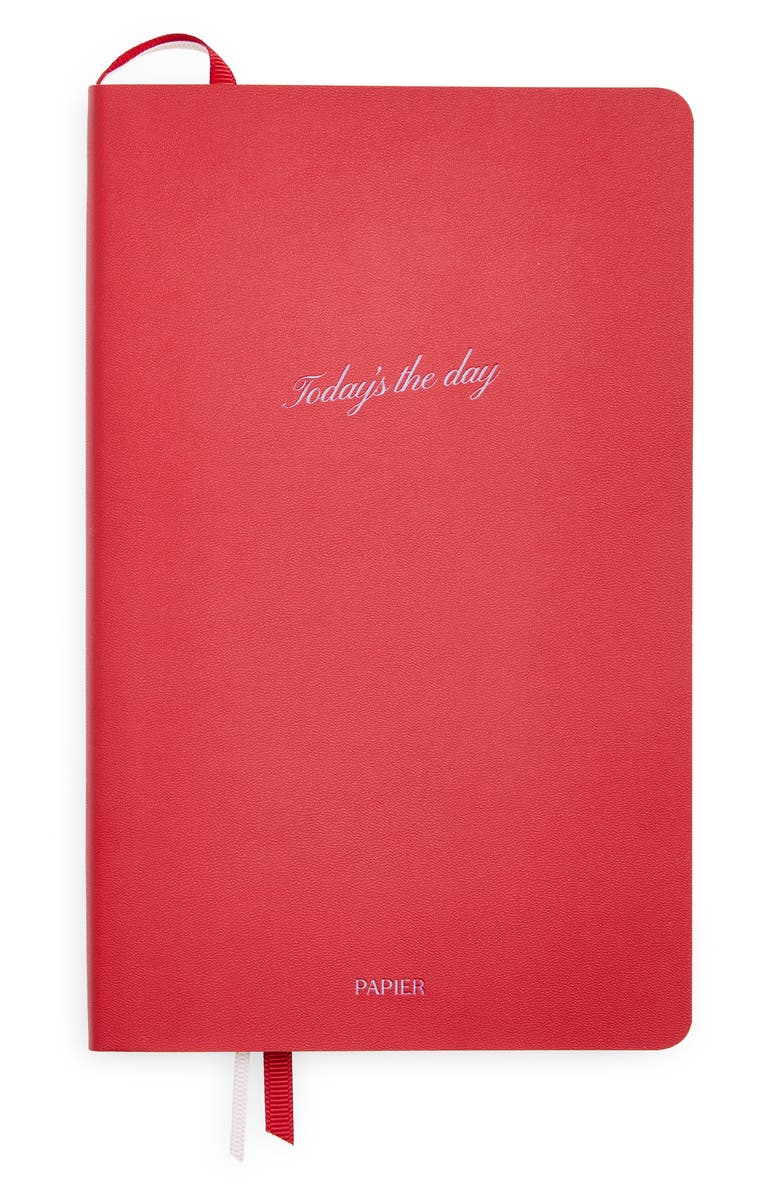 Papier Today's The Day Notebook, Main, color, Bright Red