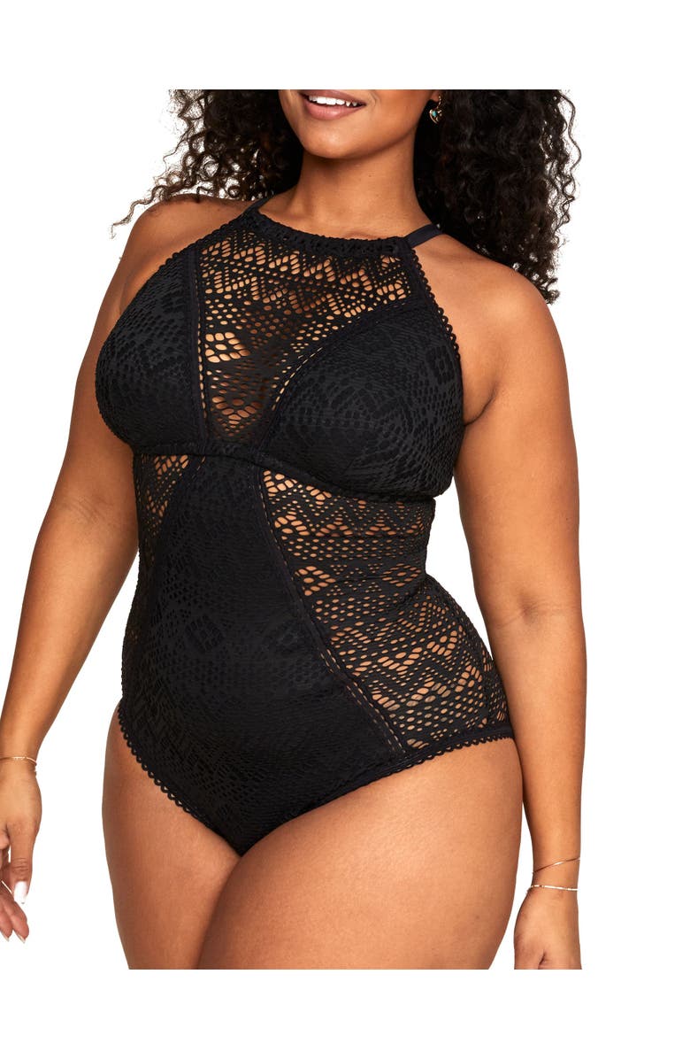 Adore Me Margaret Swimwear One-Piece, Main, color, Jet Black