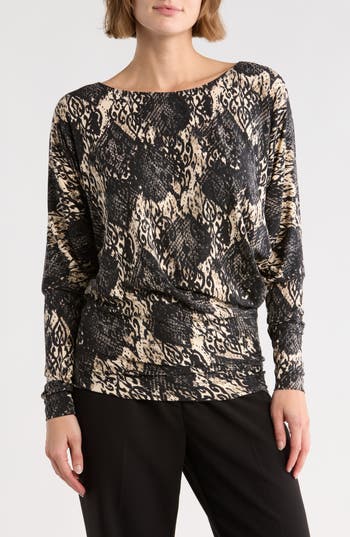 Tart Anita Asymmetric Long Sleeve Top In Multi