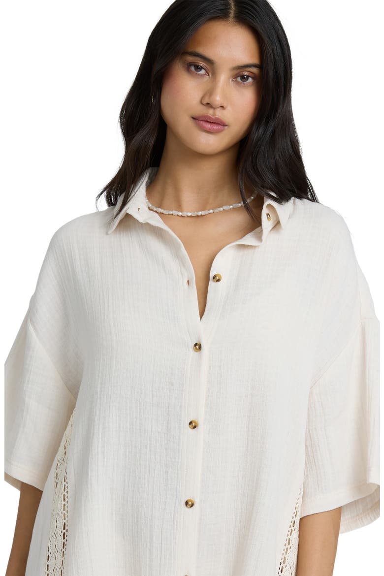 Feelin Fine Cover-Up Shirt, Alternate, color, WHITE CAP
