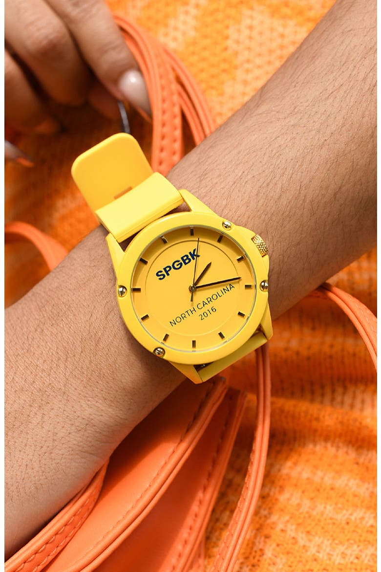 Greatest Silicone Strap Watch, 42mm case, Alternate, color, YELLOW/GOLD