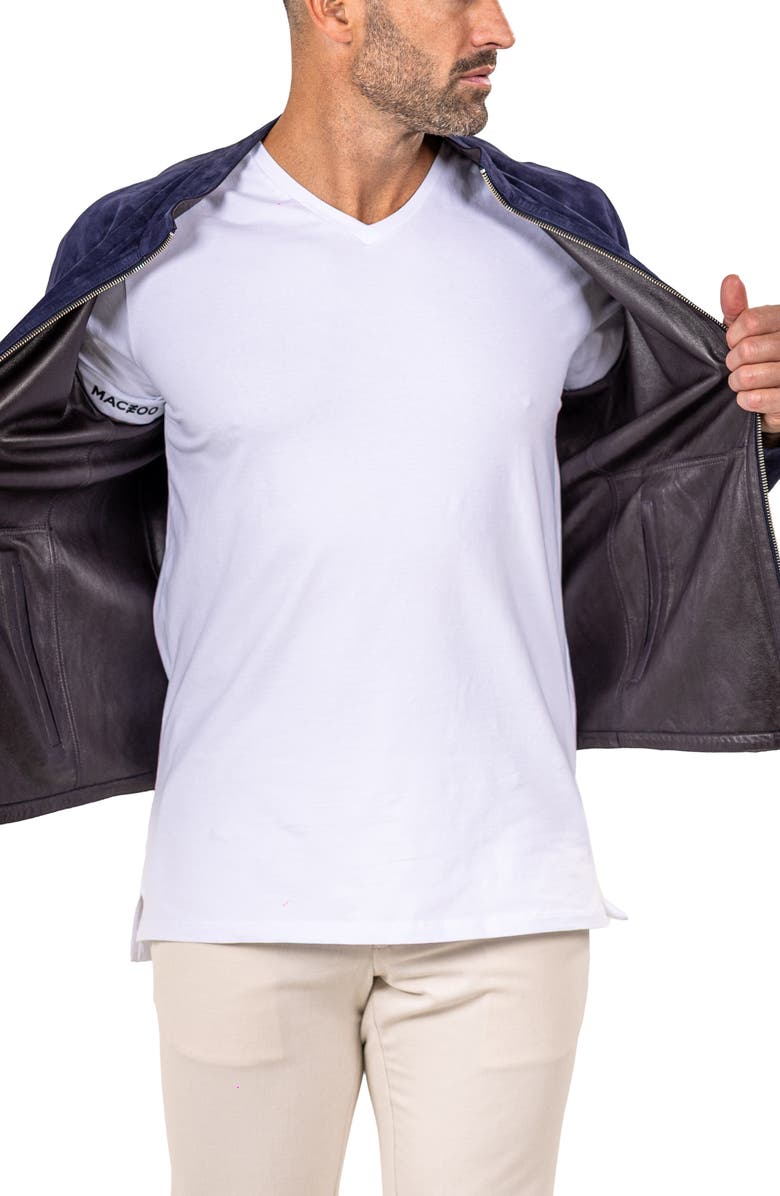 Maceoo Suede Jacket, Alternate, color, Blue