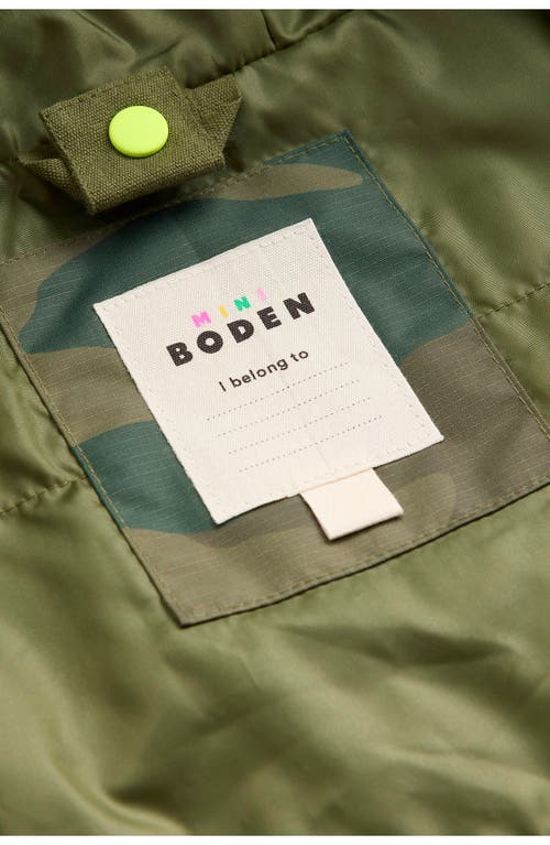 Mini Boden Kids' 4-in-1 Waterproof Jacket In Green