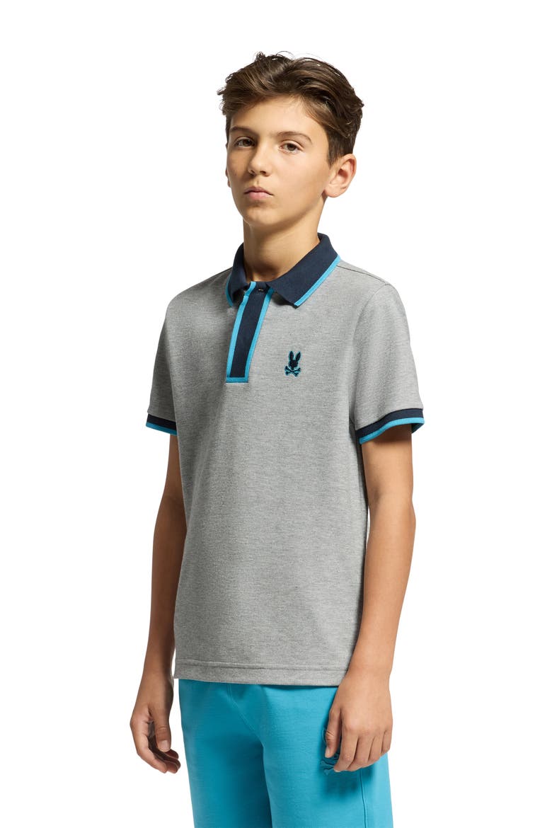 Kids' Rico Pima Cotton Piqué Polo, Alternate, color, HEATHER ASH