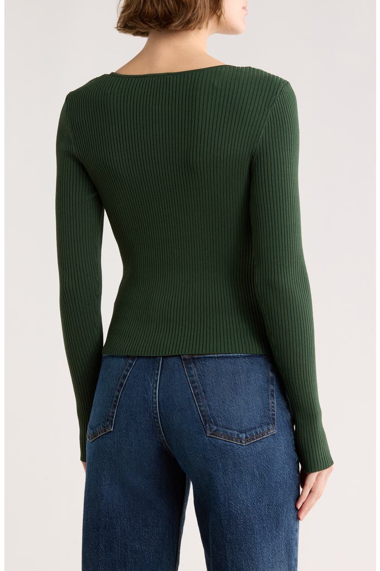 Virgo Rib Zip Cardigan, Alternate, color, PINE GREEN003