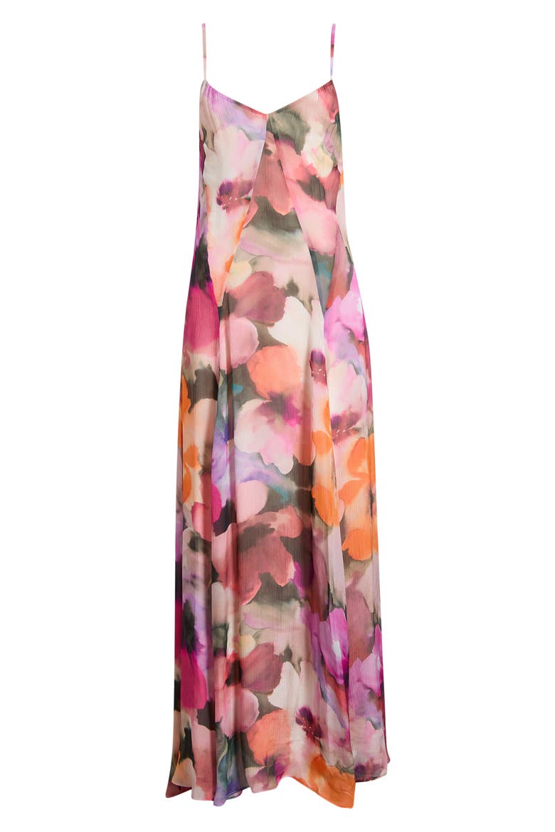 Emory Floral Print Crinkle Chiffon Maxi Dress, Alternate, color, LUMIERE FLEUR