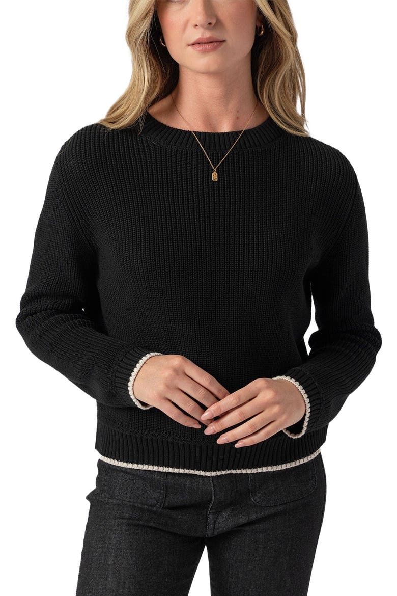 Remy Crop Sweater, Alternate, color, black