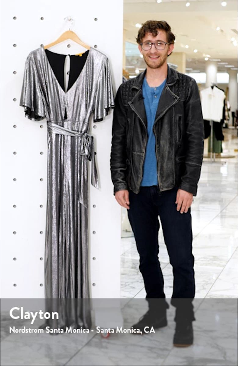 R29 x ELOQUII Wide Leg Metallic Jumpsuit, sales video thumbnail