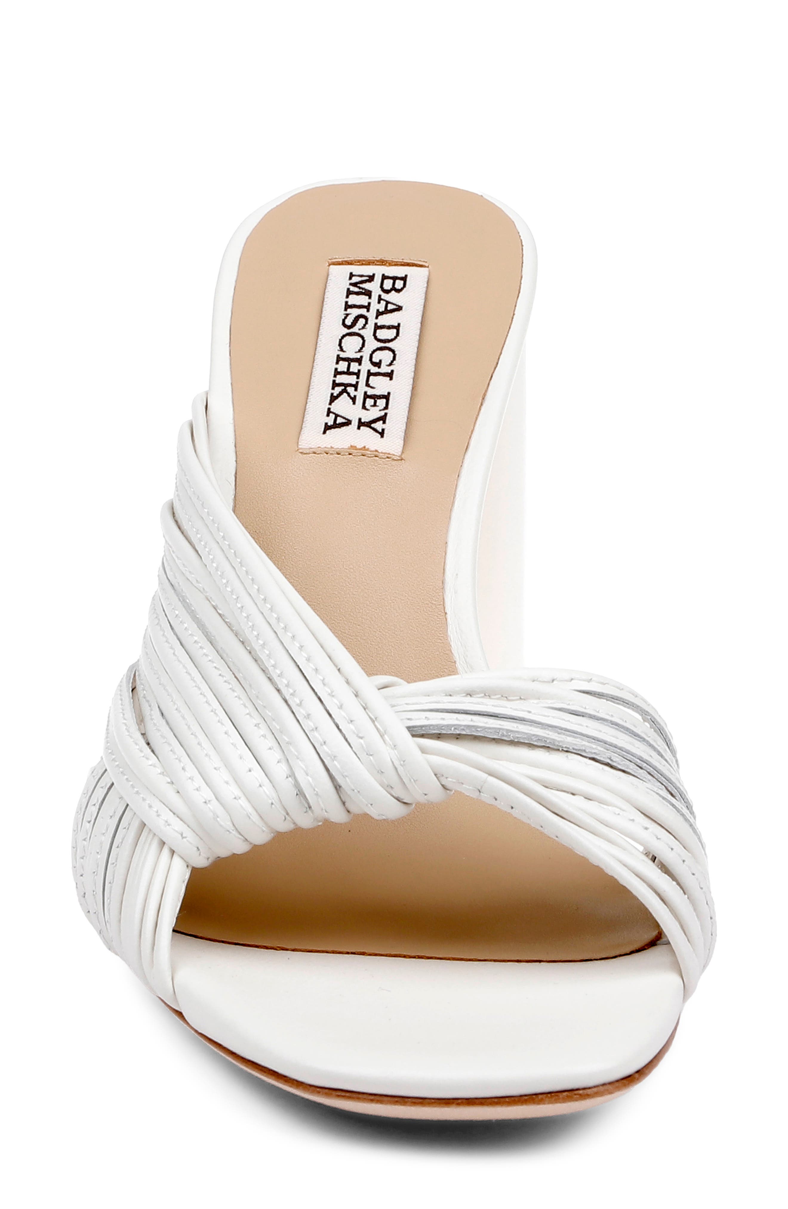 Badgley Mischka Collection Winslow Slide Sandal, Alternate, color, White Leather