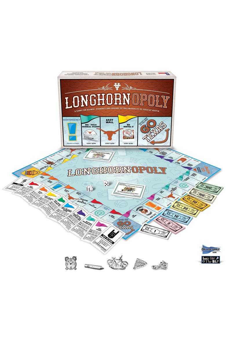Longhorn Opoly Texas Themed Family Board Game Ages 8+, Alternate, color, Multicolored