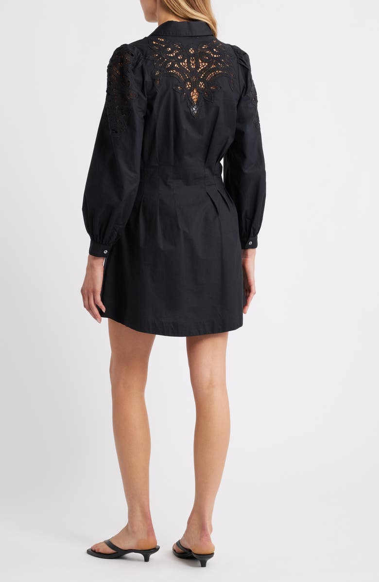 LOVE THE LABEL Marta Embroidered Yoke Long Sleeve Cotton Shirtdress, Alternate, color, 