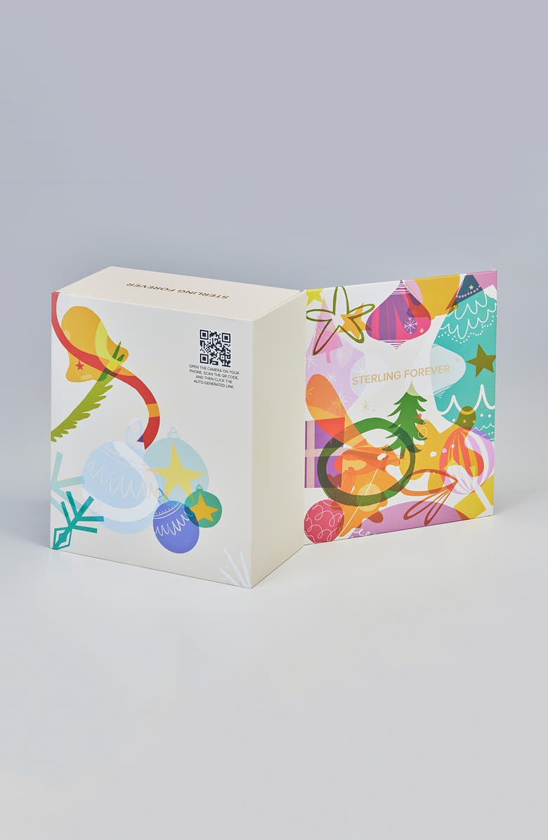 Sterling Forever Five Days of Hoops Assorted 5-Pack Hoop Earrings, Alternate, color, Silver