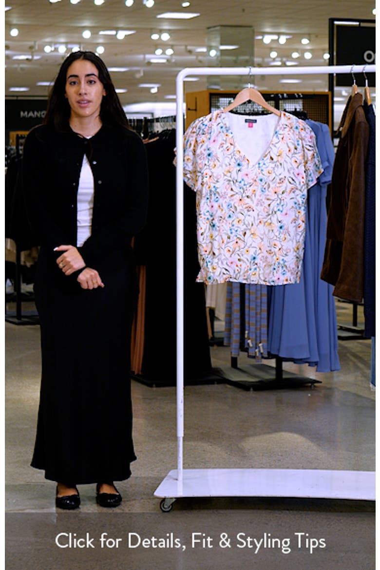 Print Tulip Sleeve Top video