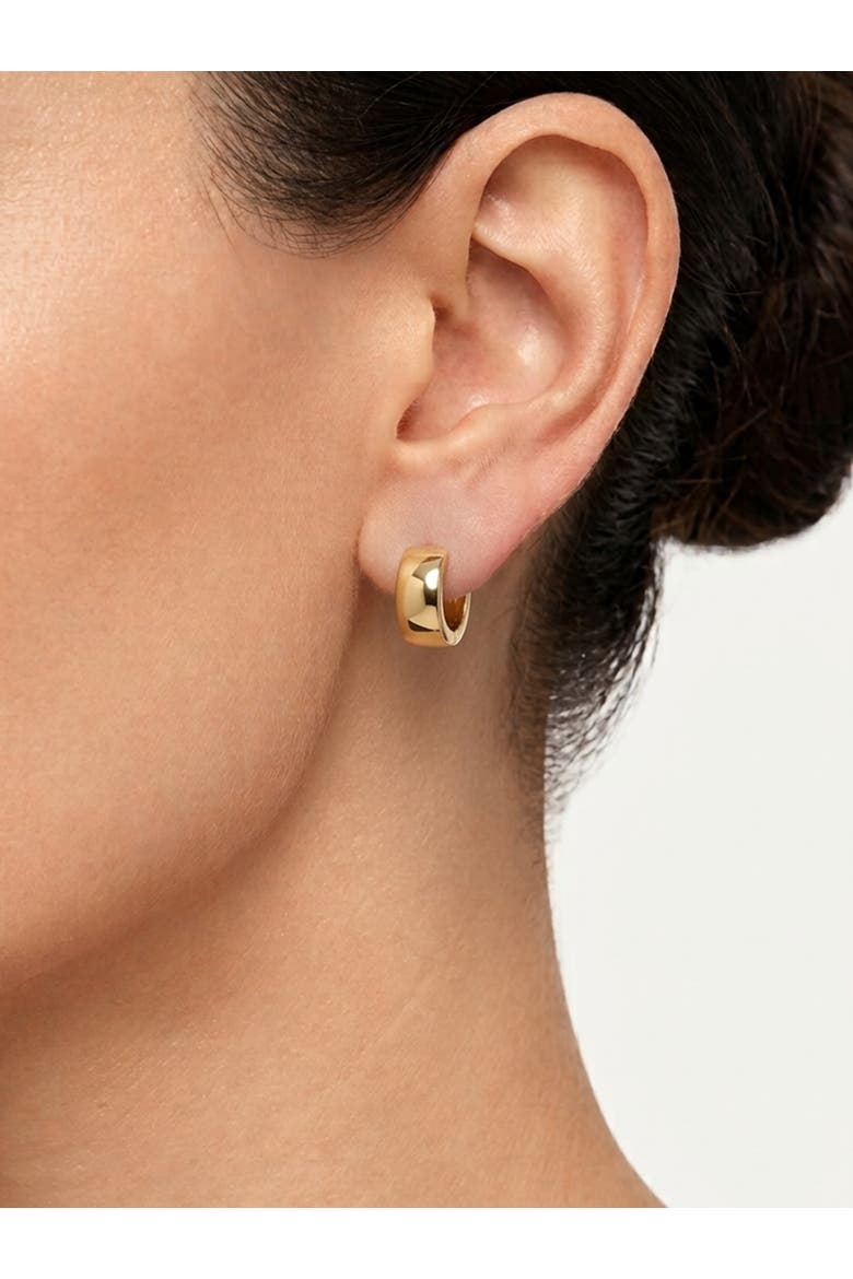 10mm Hoop Earrings in 14K Gold, Alternate, color, Yellow Gold