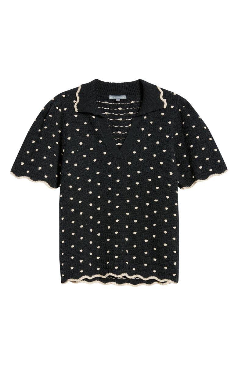 Wit
Wisdom Dot Collar Sweater, Alternate, color, Black/ Ecru