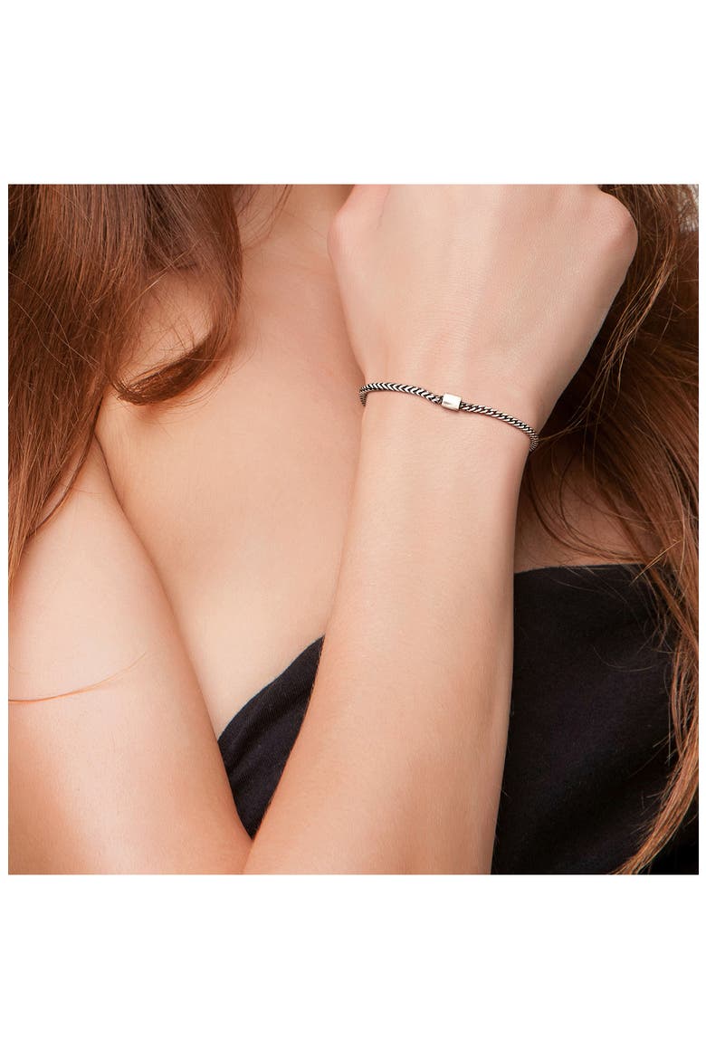 Men's Franco Link Bracelet, Alternate, color, SILVER