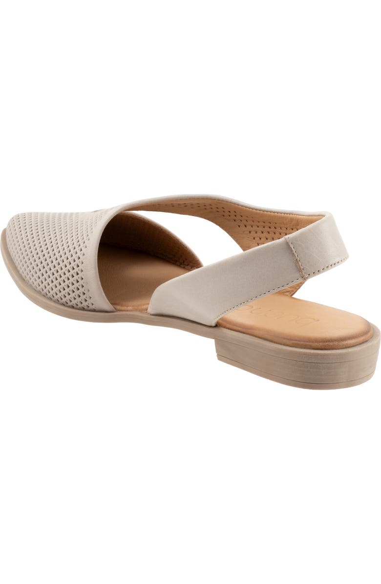 Bueno Bianca Perf Slingback Pointed Toe Flat, Alternate, color, Light Grey