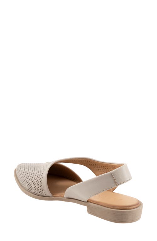 Bueno Bianca Perf Slingback Pointed Toe Flat