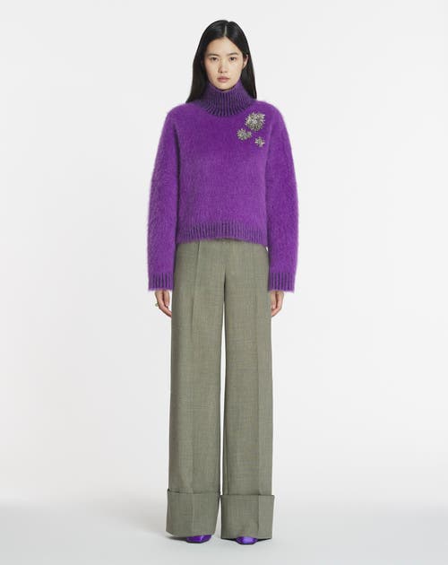 Lanvin Brushed-effect Sweater In Anemone