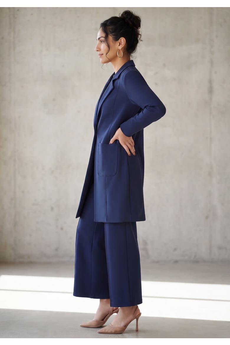 Perfect Ease Knit Duster Jacket, Alternate, color, NAVY