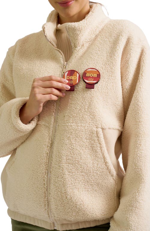 Zzdnu Cache Couer Sasha Maternity & Babywearing Fleece Jacket In Neutral