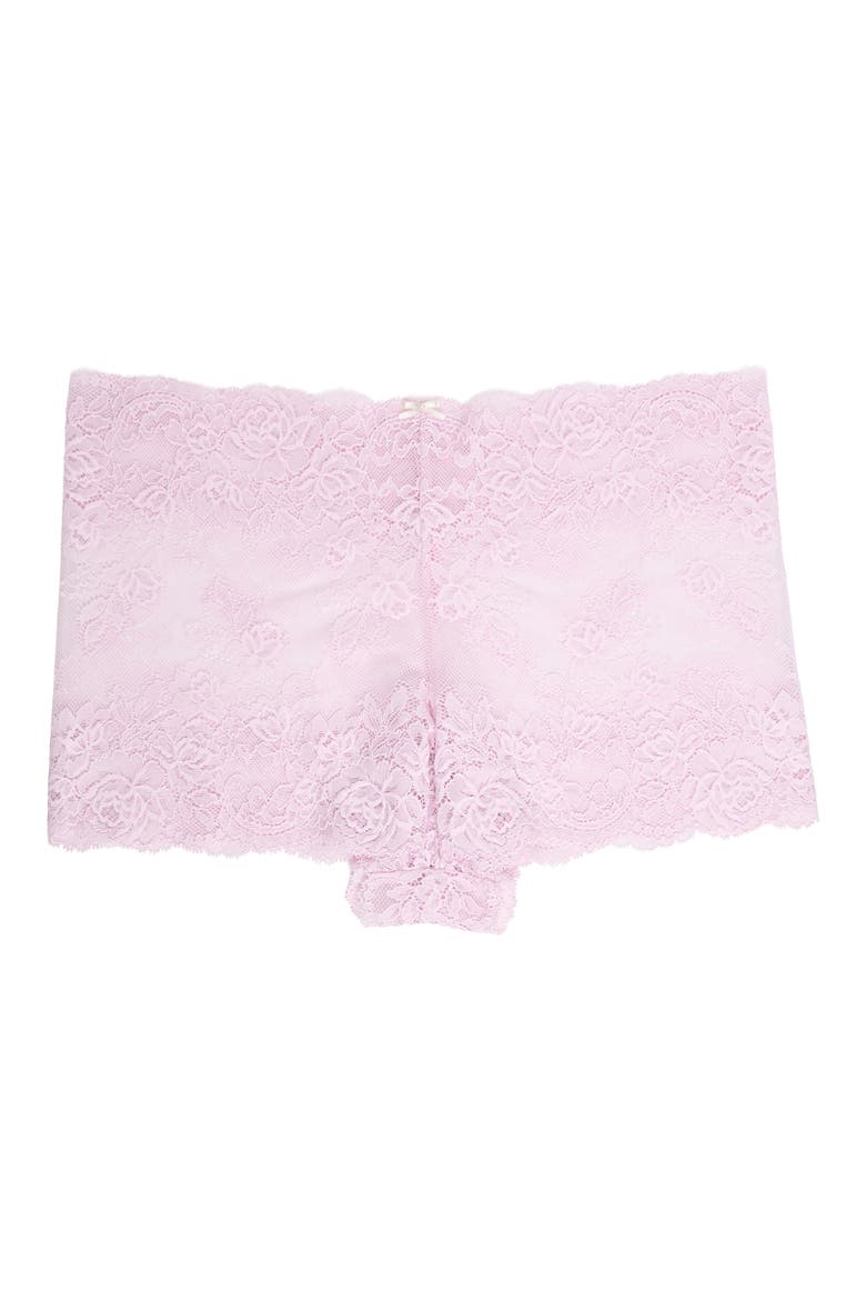 Captivate Lace Boyshorts, Alternate, color, LILAC PINK