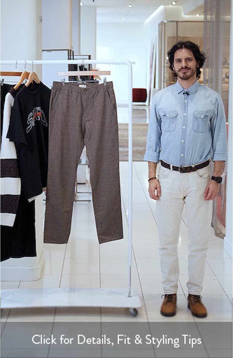 Saturday Slim Straight Leg Houndstooth Chinos, sales video thumbnail