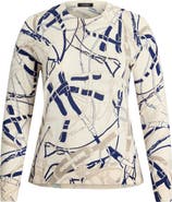 Lauren Ralph Lauren Belting Print Crewneck Sweater