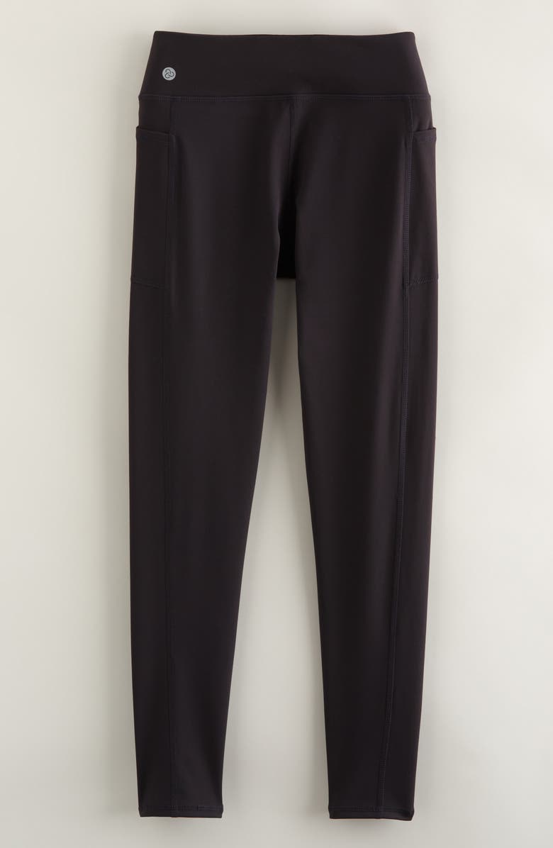 Zella Girl Kids' Favorite High Waist Pocket Leggings, Alternate, color, Black