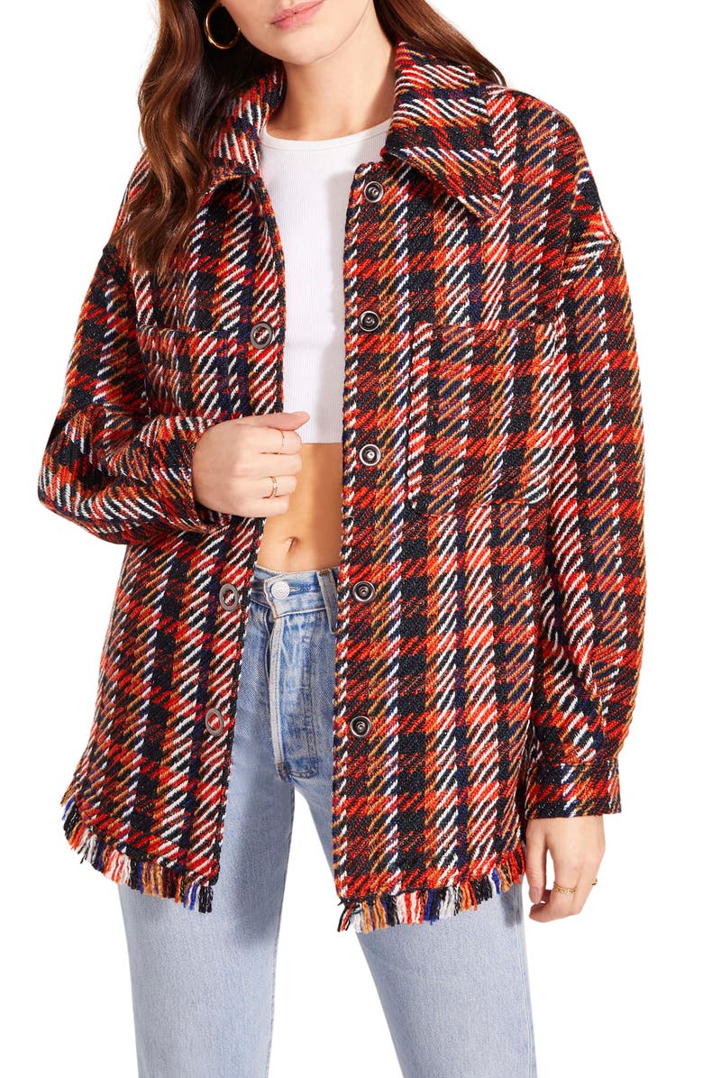 BB Dakota by Steve Madden Final Warming Plaid Shirt Jacket, Main, color, 