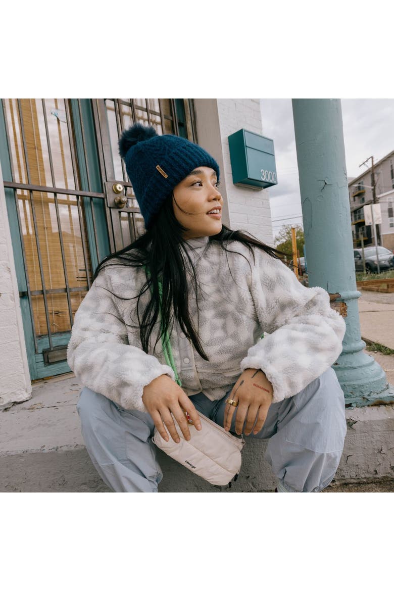 Lindsey Pom Beanie, Alternate, color, Black