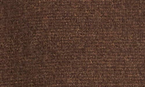 Vince Boiled Cashmere Feed Striped Johnny Collar Sweater In Brown