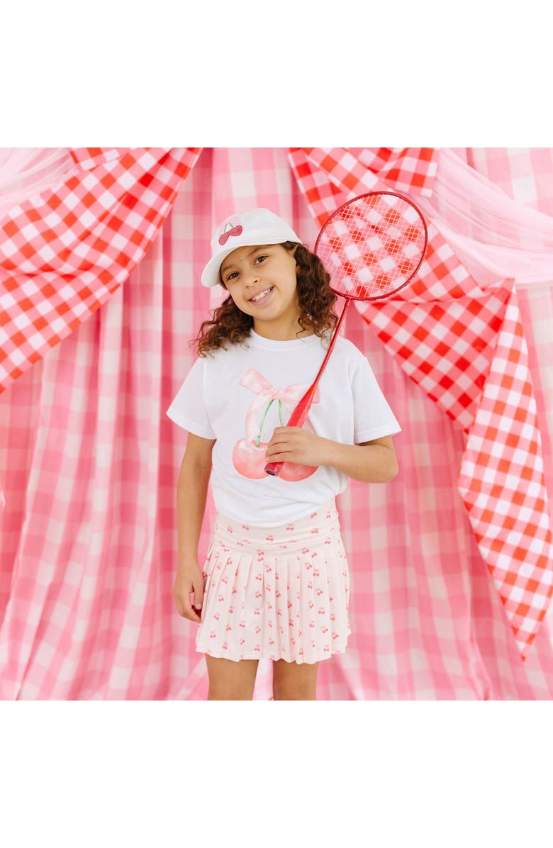 Sweet Wink Cherry Cute Short Sleeve T-Shirt, Alternate, color, White