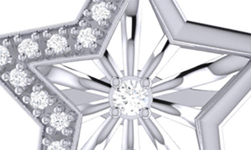 Luvmyjewelry Lucky Star Diamond Stud Earrings In Metallic