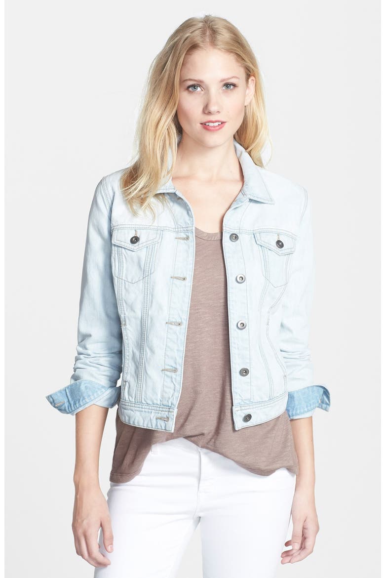 Denim Jacket, Main, color, FADED BLEACH
