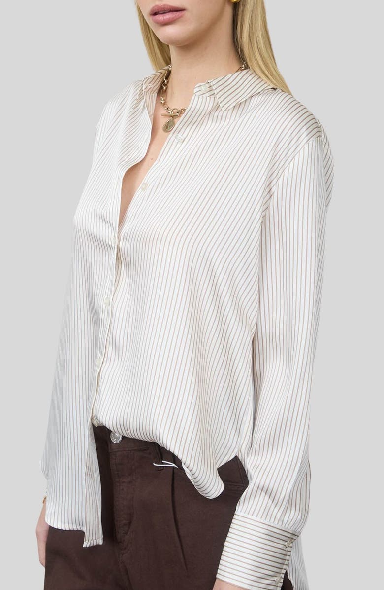 Blu Pepper Stripe Button-Up Shirt, Alternate, color, 